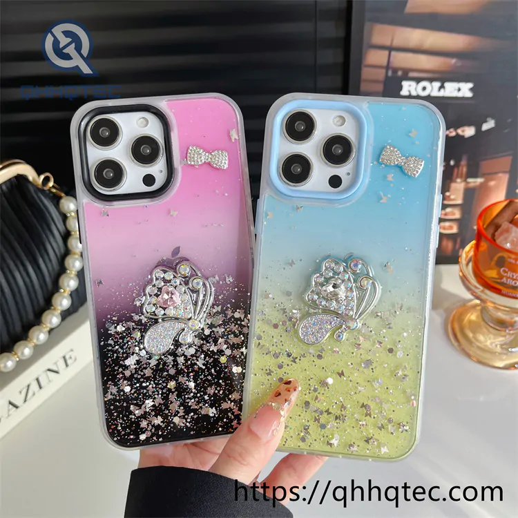 butterfly star epoxy glitter new phone case