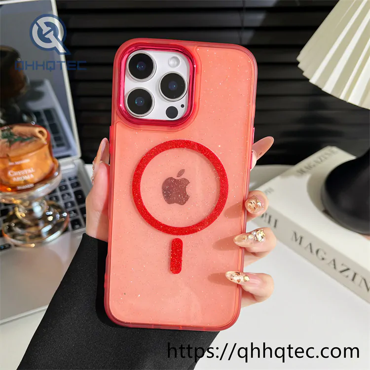 2 in 1 glitter magnetic iphone 15 pro max
