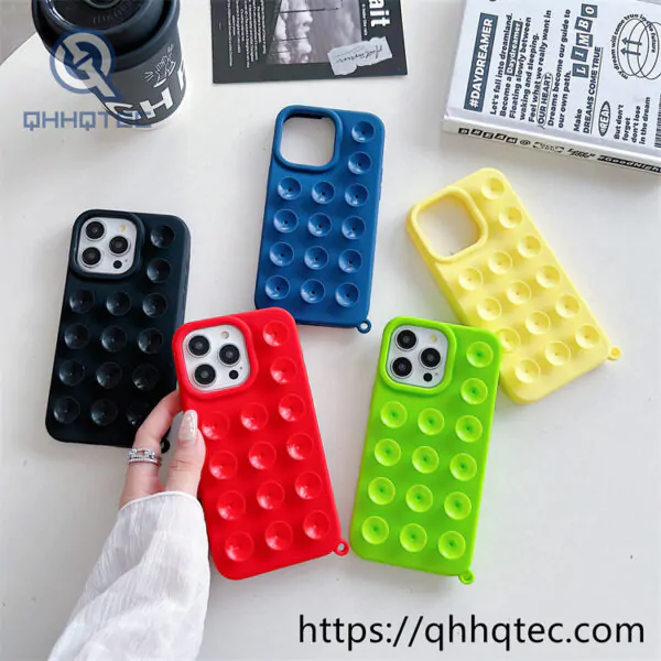 colorful suction cup mobile phone case