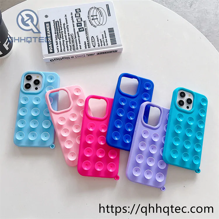 colorful suction cup mobile phone case