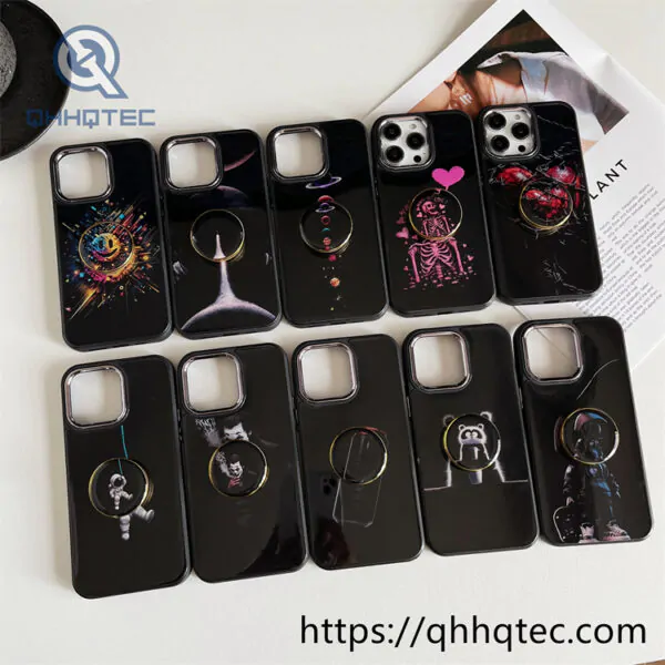 colorful paintings dripping case with bracket