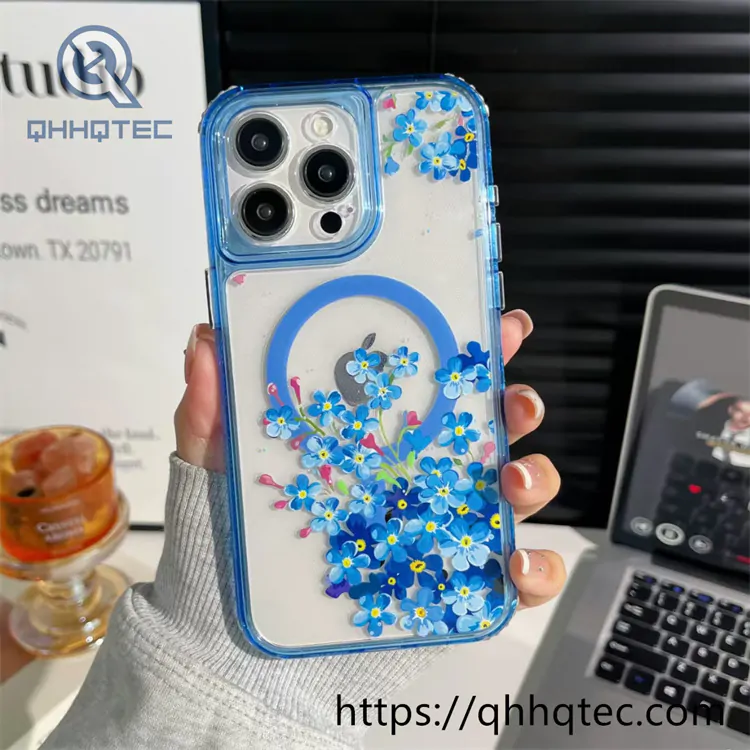 3 in 1 painted fine hole camera frame magnetic phone case