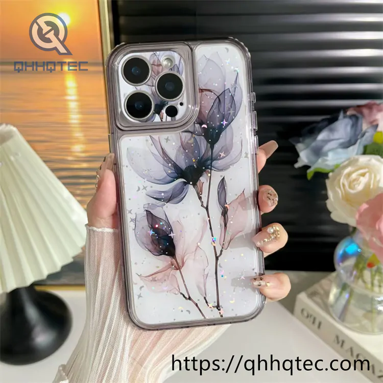 3 in 1 elegant style flowers 360 protect case