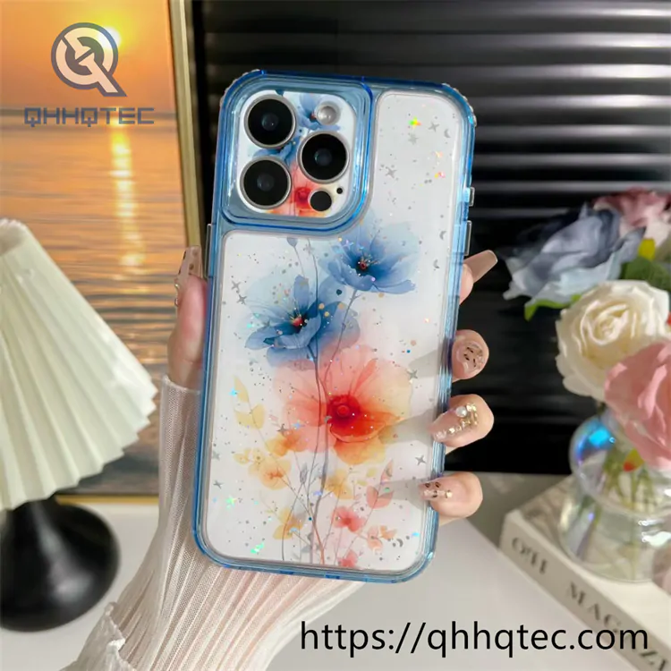 3 in 1 elegant style flowers 360 protect case