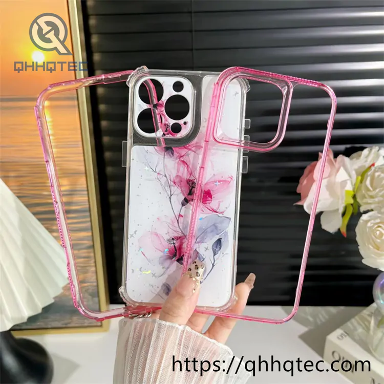 3 in 1 elegant style flowers 360 protect case