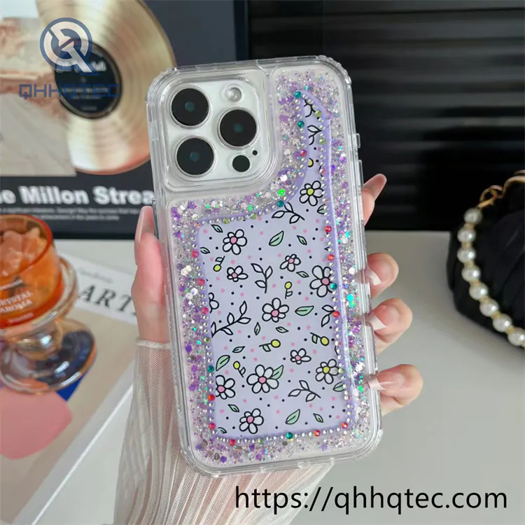 flowers diamonds decoration phone case (复制)