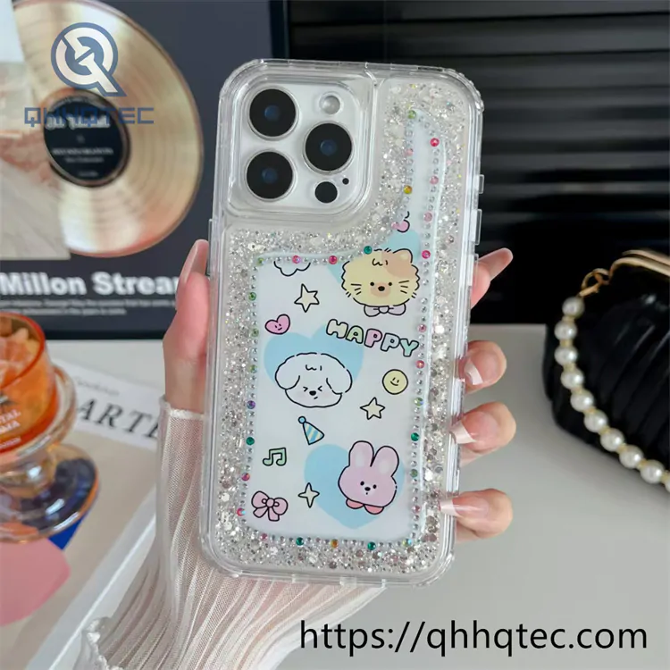 colorful paintings diamonds decoration 3 in 1 phone case