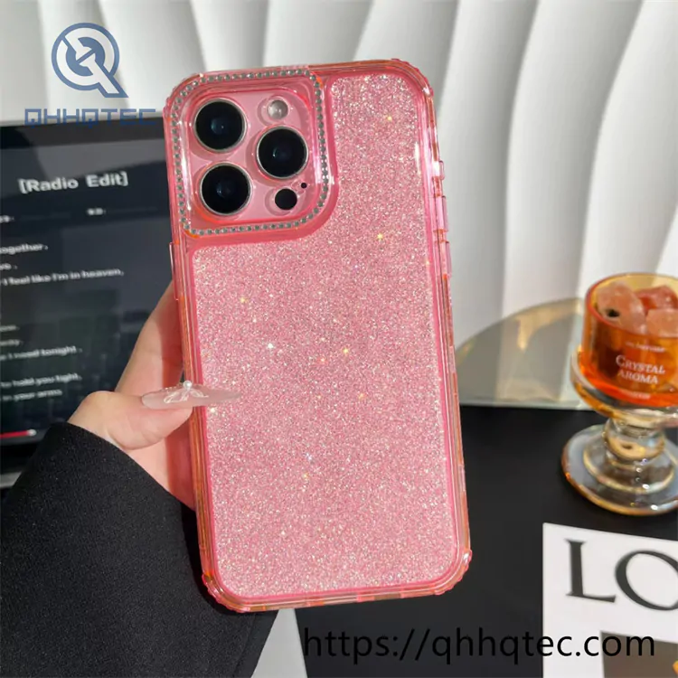 shiny full glitter 3 in 1 case diamond camera