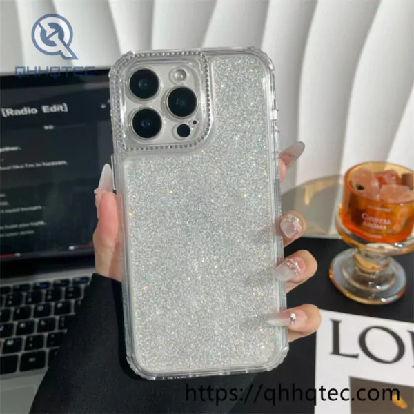 shiny full glitter 3 in 1 case diamond camera