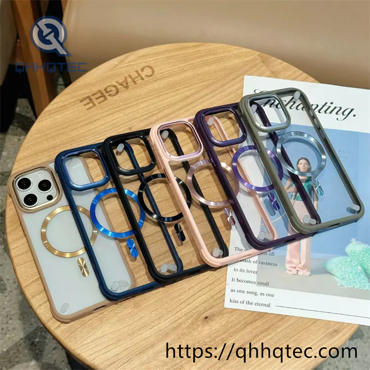 metal lens high transparent cd magsafe case