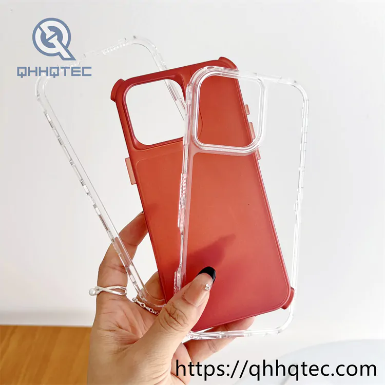 3 in 1 metallic paint spray phone case