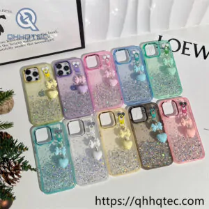 sequins gradient transparent 2 in 1 case