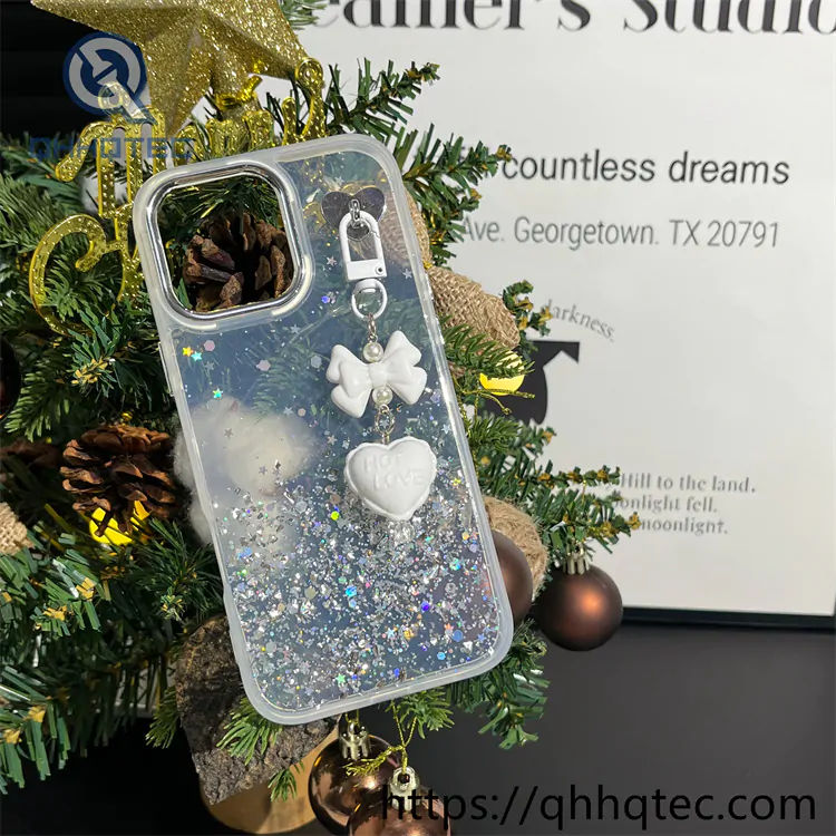 sequins gradient transparent 2 in 1 case
