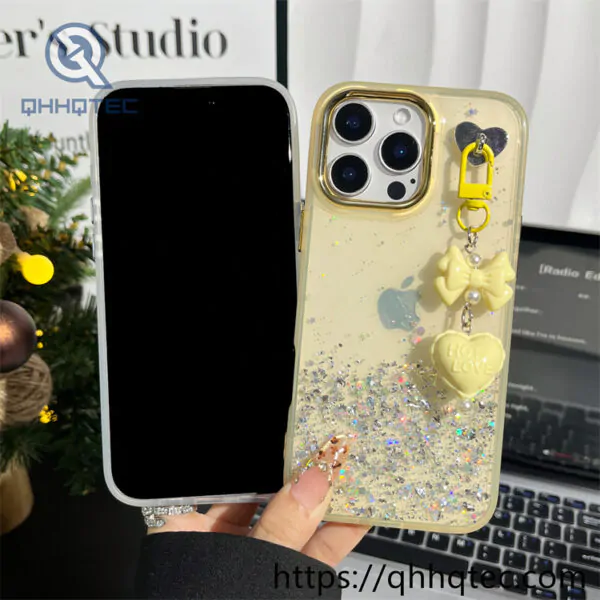 sequins gradient transparent 2 in 1 case