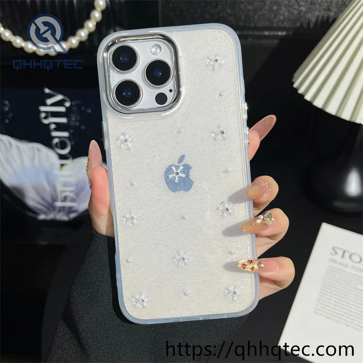 pearl love 2 in 1 full glitter phone case (复制)
