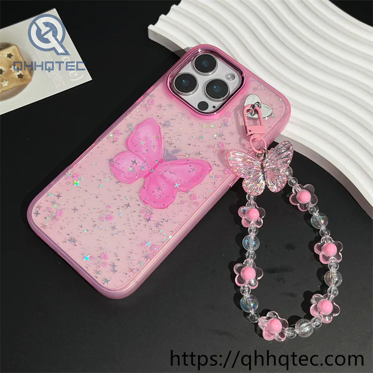colorful with butterfly pendant