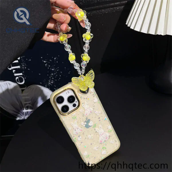 colors paintings 2 in 1 case with butterfly pendant