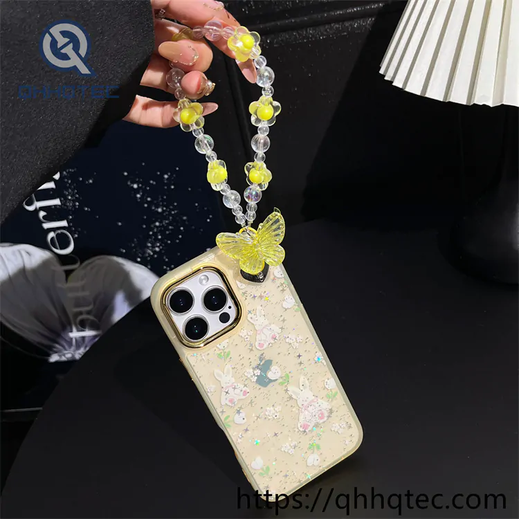 colors paintings 2 in 1 case with butterfly pendant