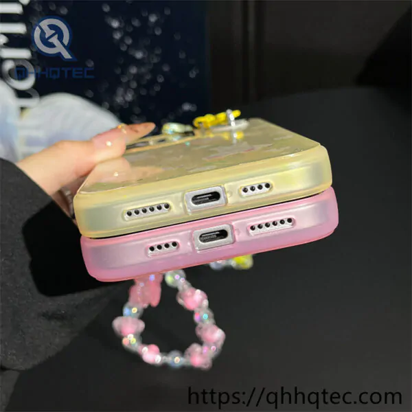 colors paintings 2 in 1 case with butterfly pendant
