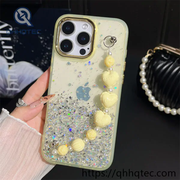 sequins gradient 2 in 1 case with bracelet
