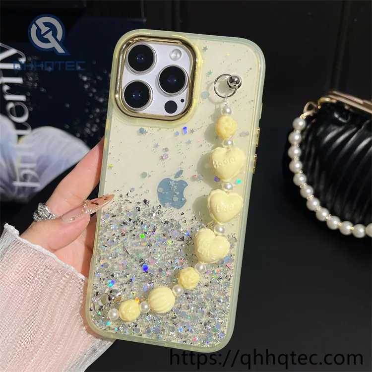 sequins gradient 2 in 1 case with bracelet