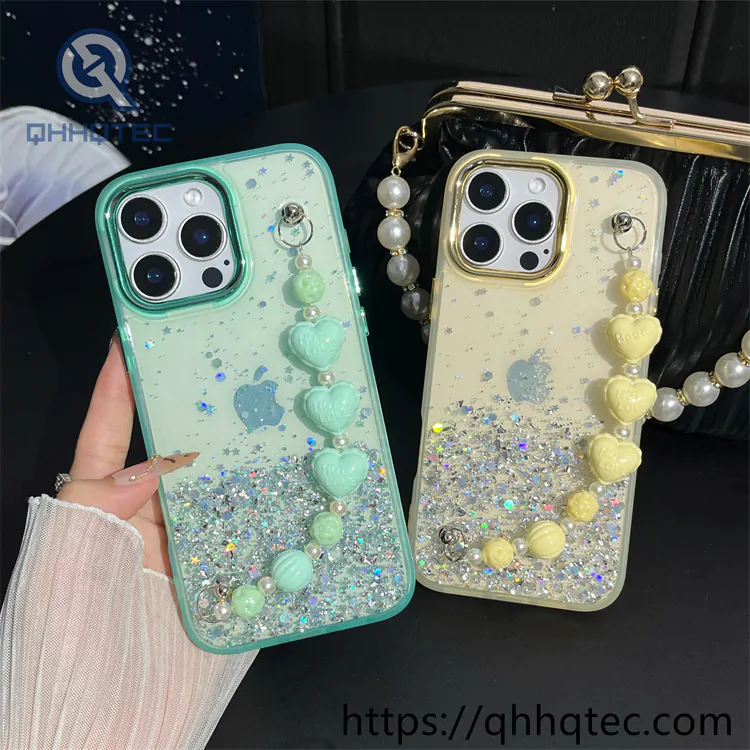 sequins gradient 2 in 1 case with bracelet