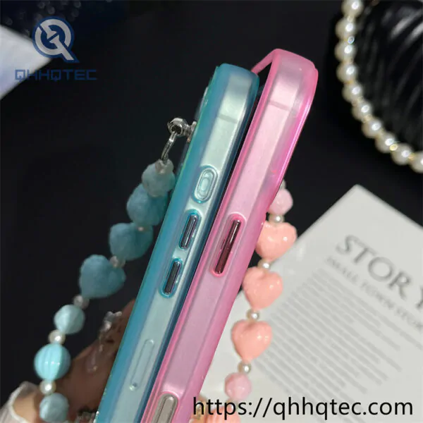 sequins gradient 2 in 1 case with bracelet