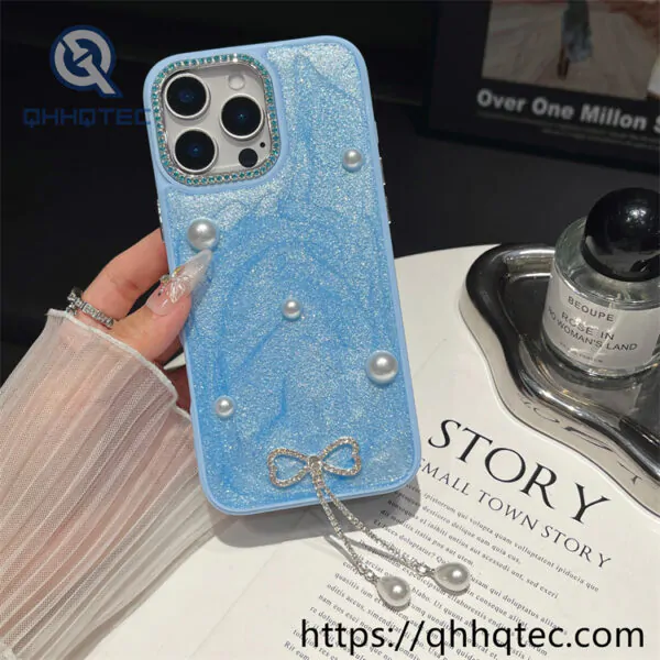 pearl luxury epoxy glitter phone case