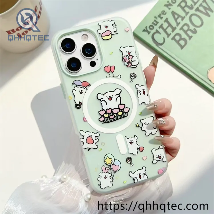 cute animal cartoon 2 in 1 magsafe case
