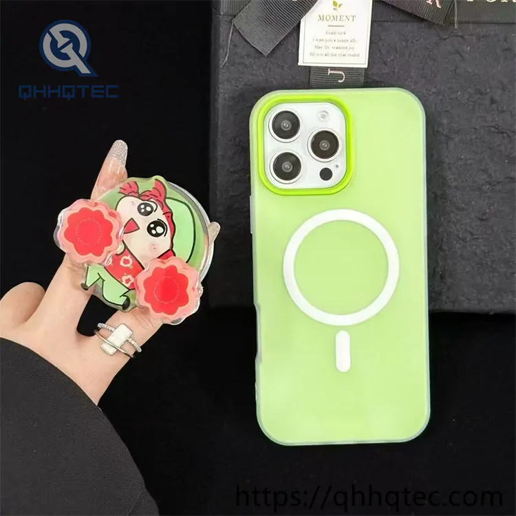 candy color magsafe case with animal bracket