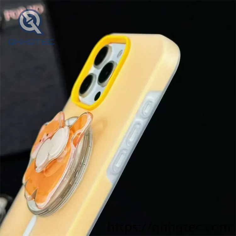 candy color magsafe case with animal bracket