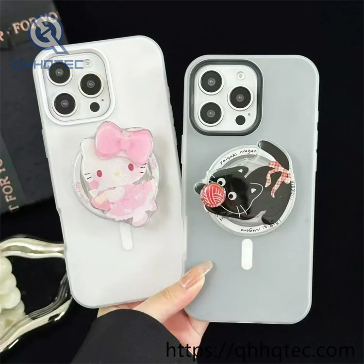 candy color magsafe case with animal bracket