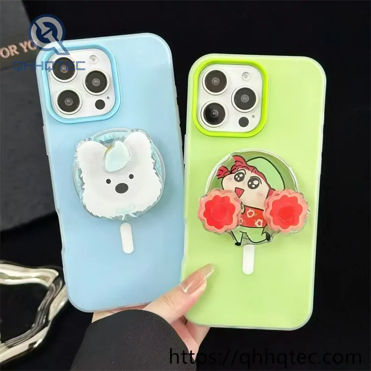 candy color magsafe case with animal bracket