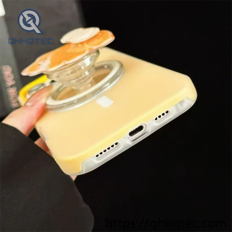 candy color magsafe case with animal bracket