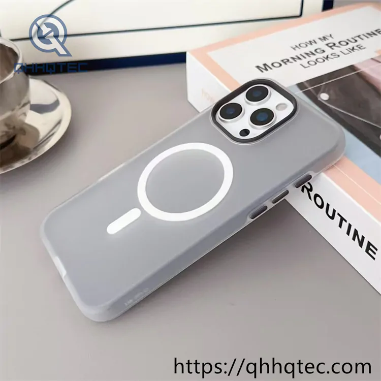 2 in 1 candy color magsafe phone case