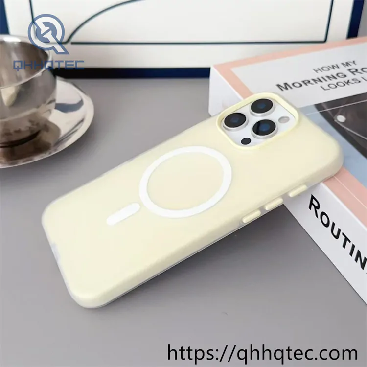 2 in 1 candy color magsafe phone case