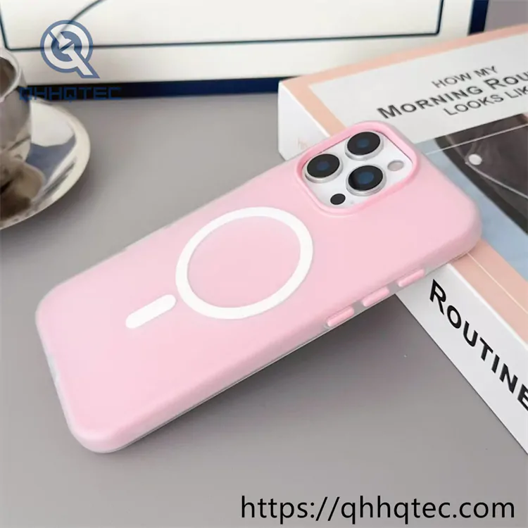 2 in 1 candy color magsafe phone case