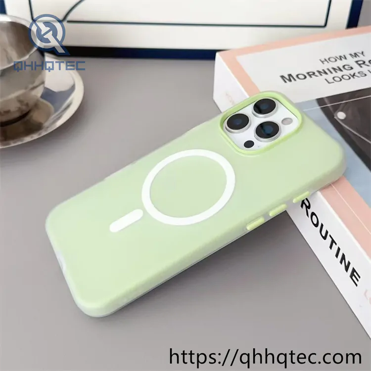 2 in 1 candy color magsafe phone case
