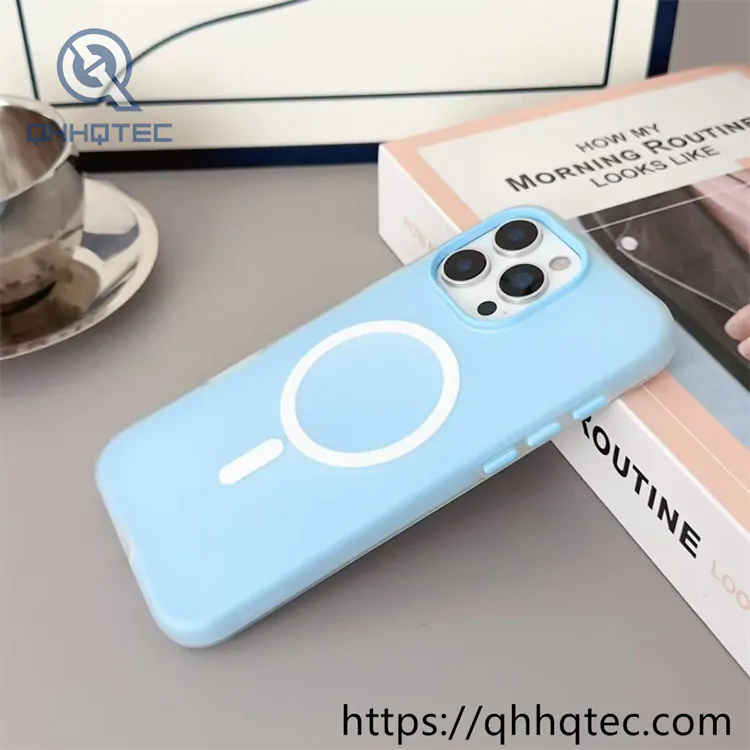 2 in 1 candy color magsafe phone case