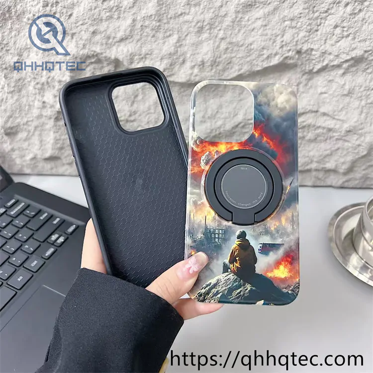 rotating magnetic stand idol luxury mobile phone case