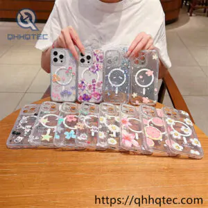flowers surround magnetic circle 360 case