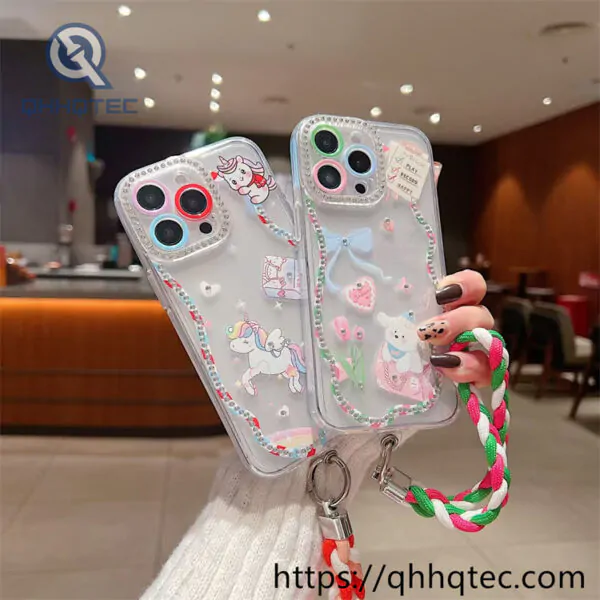 line wrap colorful paintings diamond 360 case