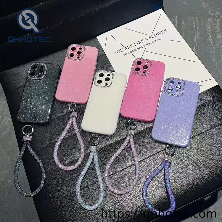 full glitter 360 2 in 1 case with lanyard