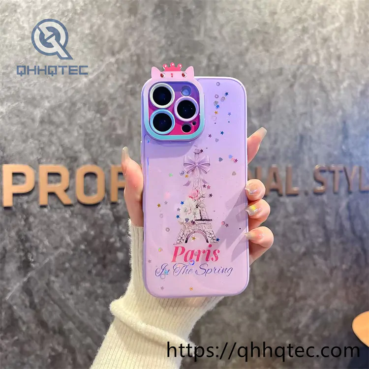 cat ear camera colorful painting phone case