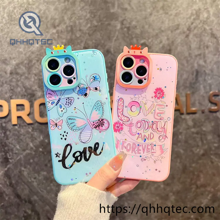 cat ear camera colorful painting phone case