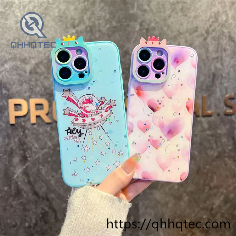 cat ear camera colorful painting 2 in 1 case