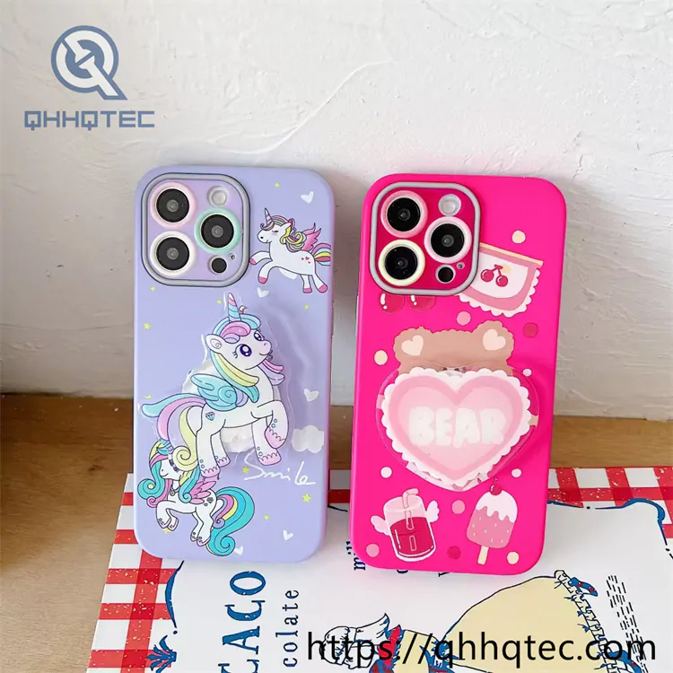 black pink 3 in 1 case with detachable bracket