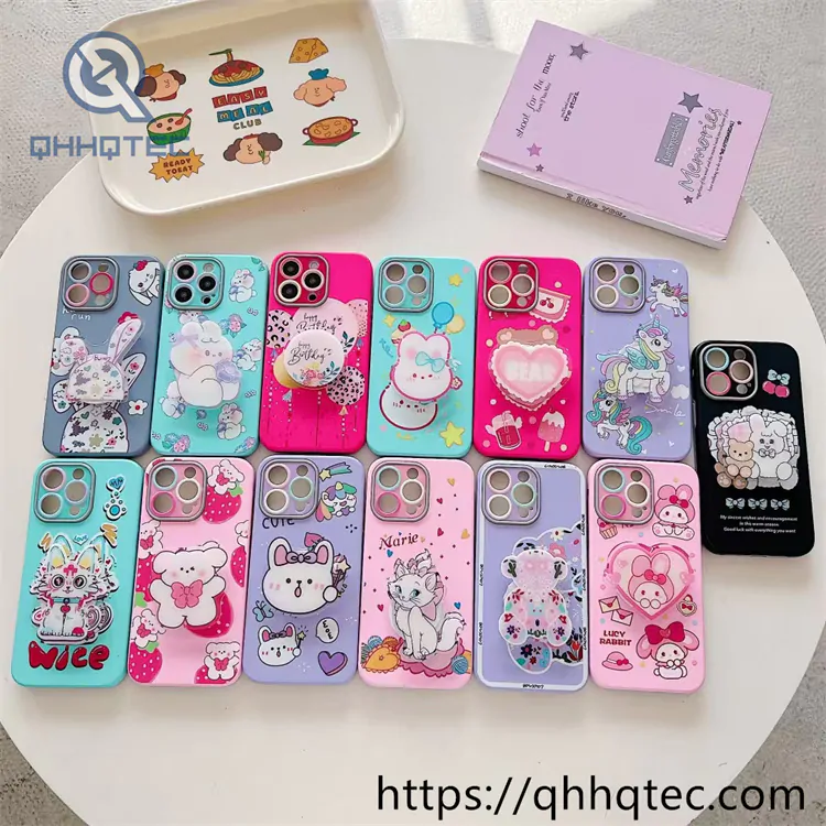 black pink 3 in 1 case with detachable bracket