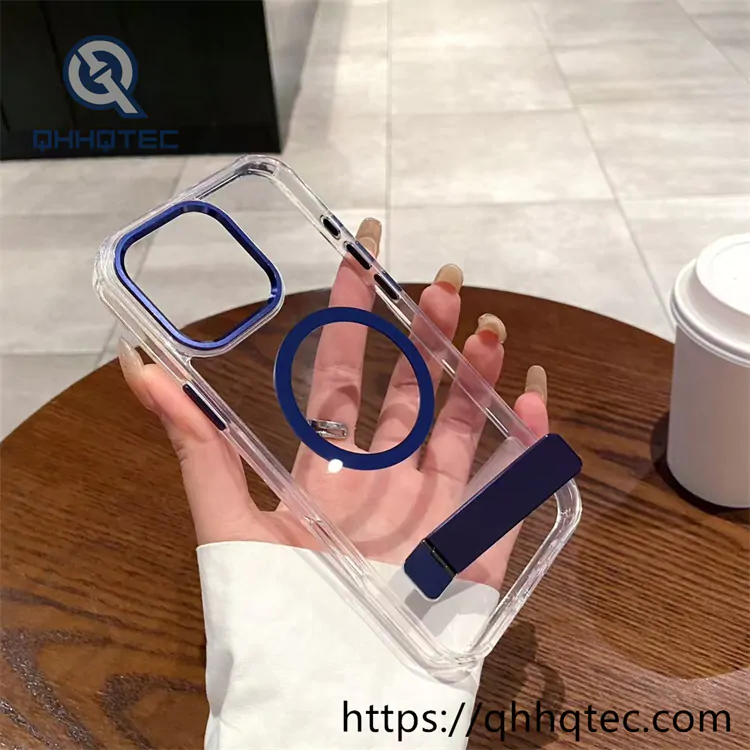 one way bracket ice crystal magnetic non yellowing mobile phone case