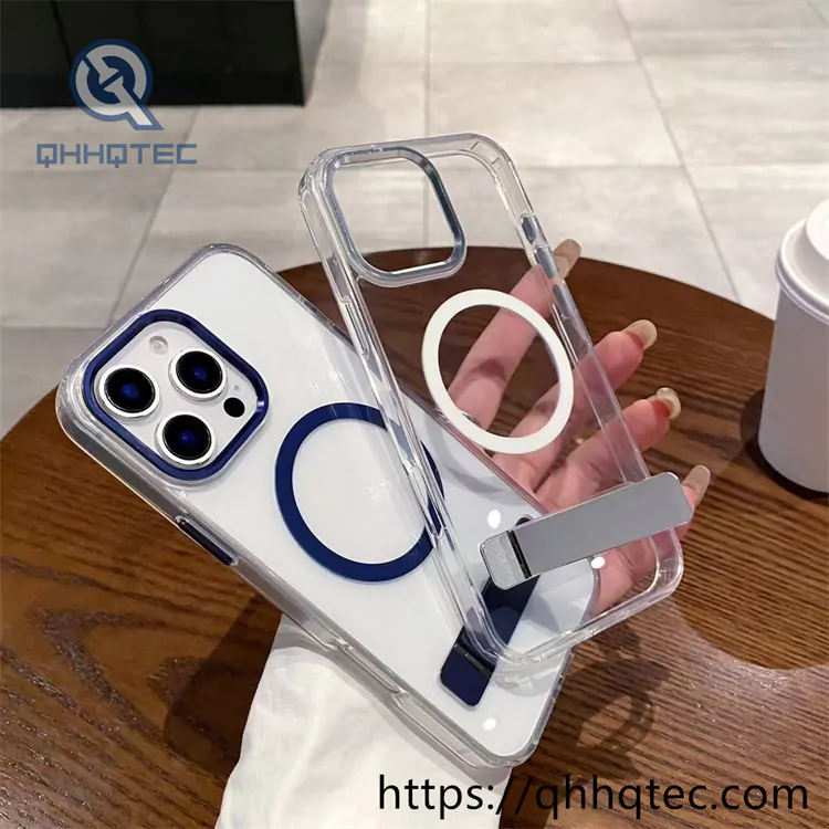 one way bracket ice crystal magnetic non yellowing mobile phone case